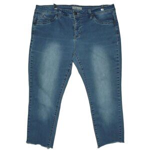 Royalty For Me Jeans 16P x 23"inseam Capri crop Mid Rise Skinny raw hems 16S